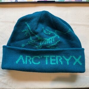 Arc'teryx Teal Wool Blend Rolling Word Bird Beanie - O/S